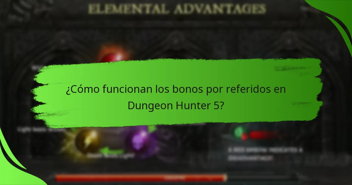 ¿Cómo funcionan los bonos por referidos en Dungeon Hunter 5?