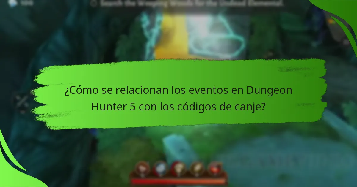 ¿Cómo se relacionan los eventos en Dungeon Hunter 5 con los códigos de canje?