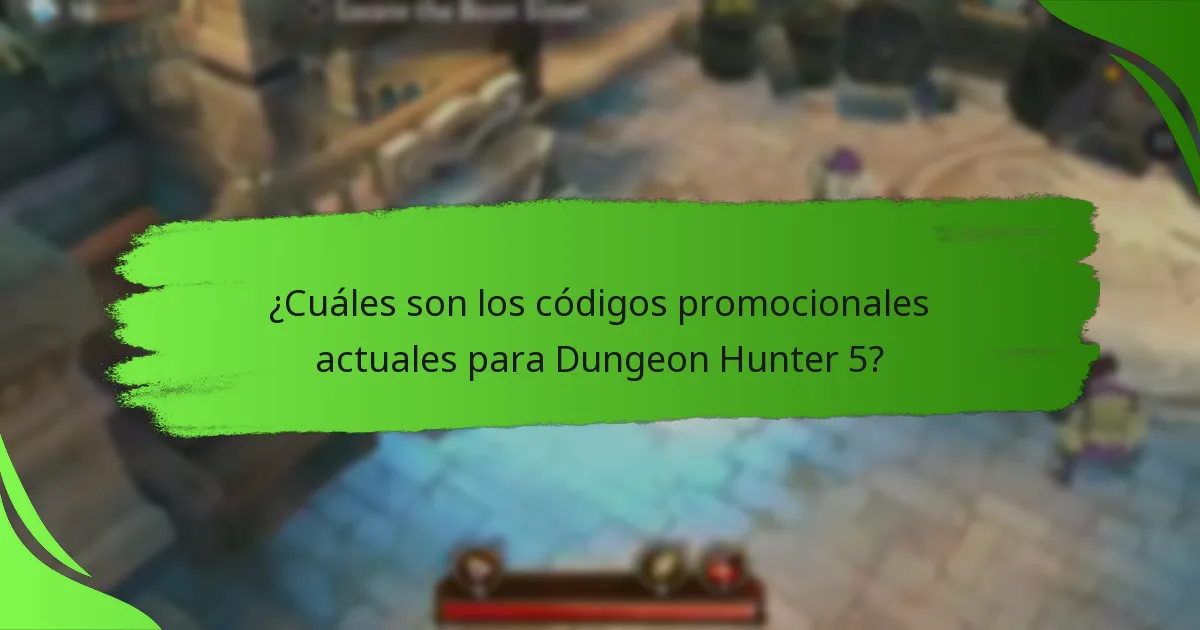 ¿Cuáles son los códigos promocionales actuales para Dungeon Hunter 5?
