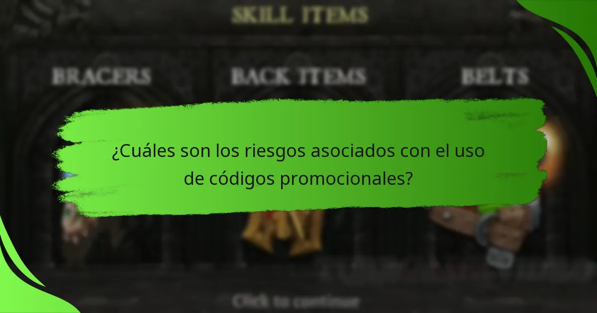 ¿Cuáles son los riesgos asociados con el uso de códigos promocionales?
